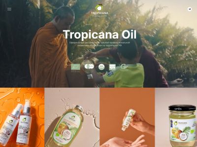 Сайт-визитка Tropicana Oil