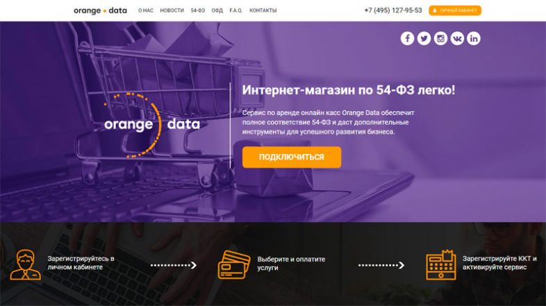Корпоративный сайт Orange Data