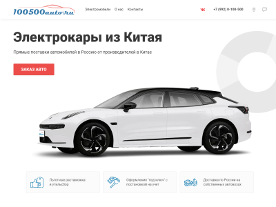 Сайт-каталог электрокаров из Китая